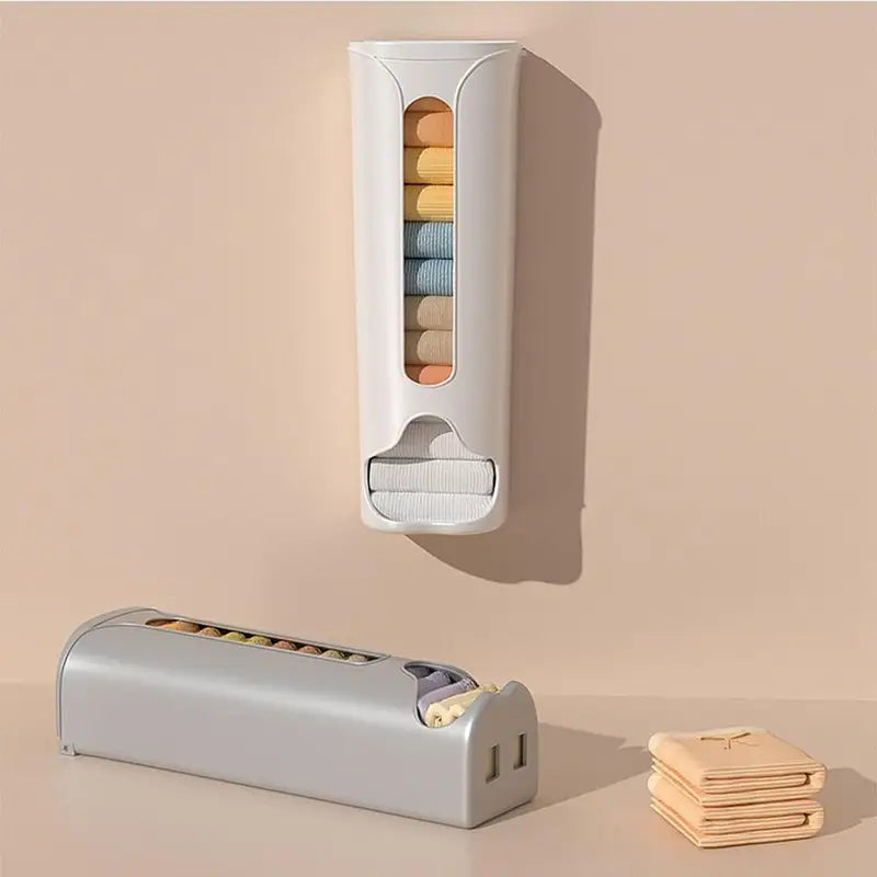 Wall Mount Socks Storage Box | Clear Wall-Mounted Cabinet Organizer