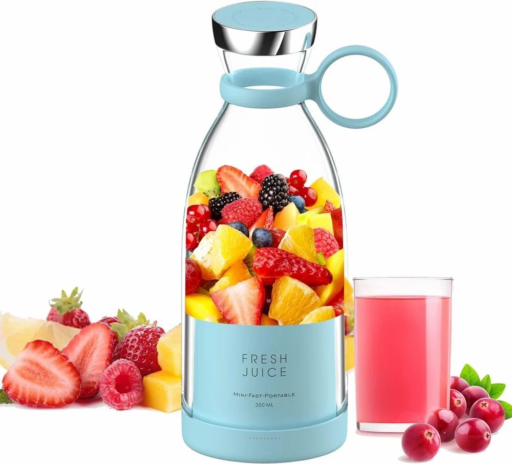Portable Blender, USB Rechargeable Mini Juicer Blender, Electric Juicer Bottle Blender