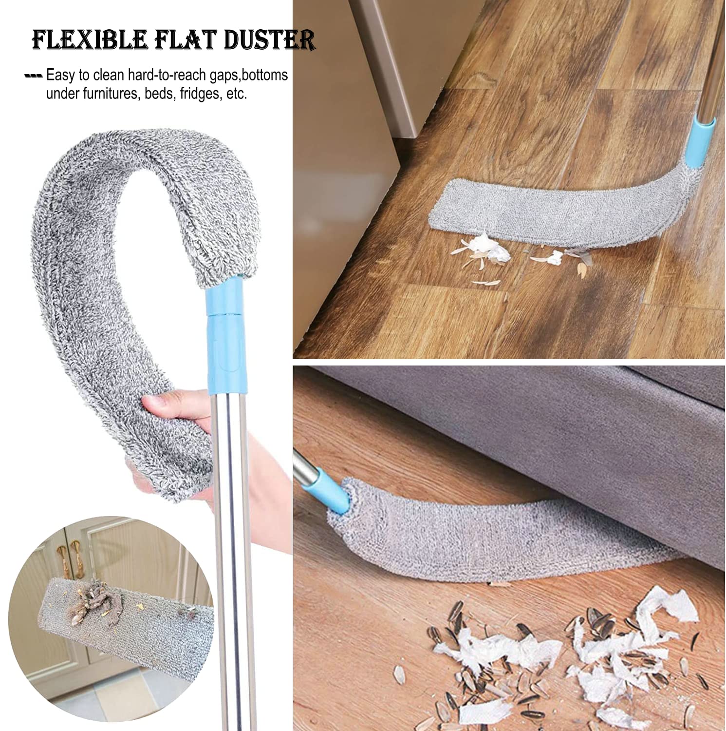 PREMIUM DUST CLEANER | UNDER REFRIGERATOR / SOFA CLEANING TOOL , SUITABLE FOR UNDERNEATH CLEANING OF FURNITURE , FRIDGE , BED ETC....